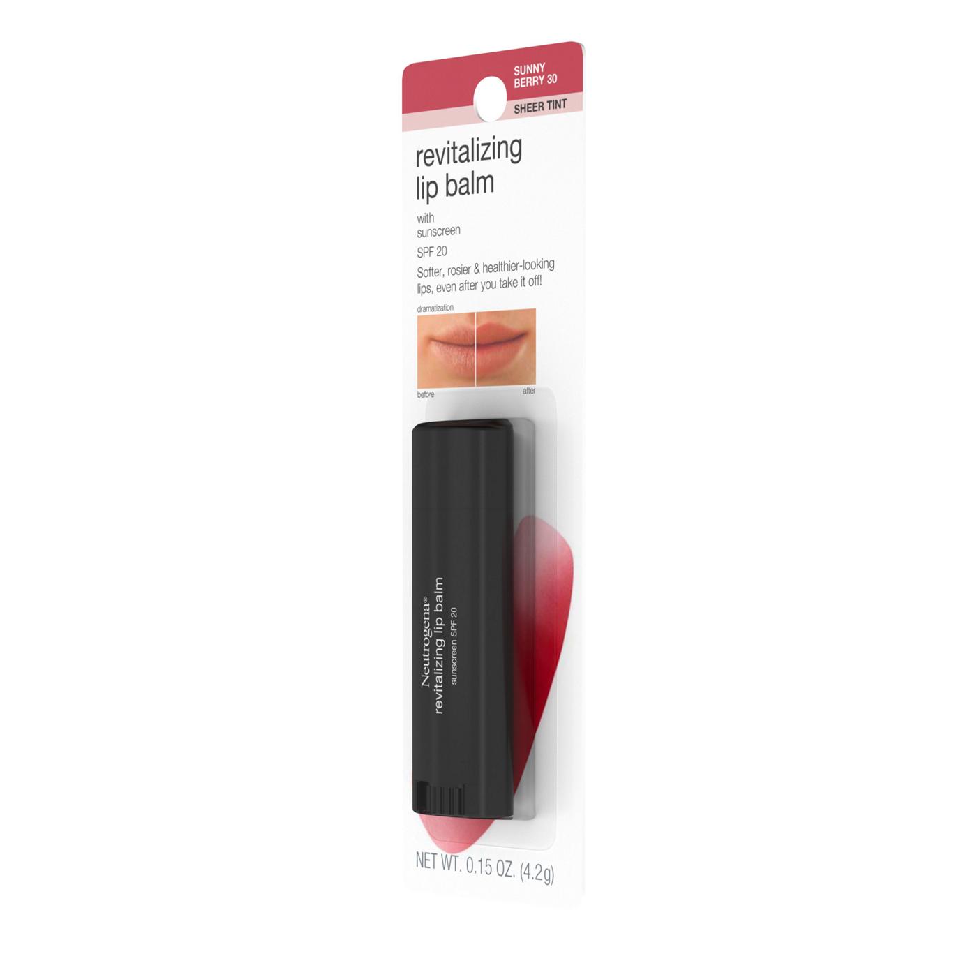 Neutrogena Revitalizing SPF 20 Tinted Lip Balm - Sheer Sunny Berry; image 2 of 6