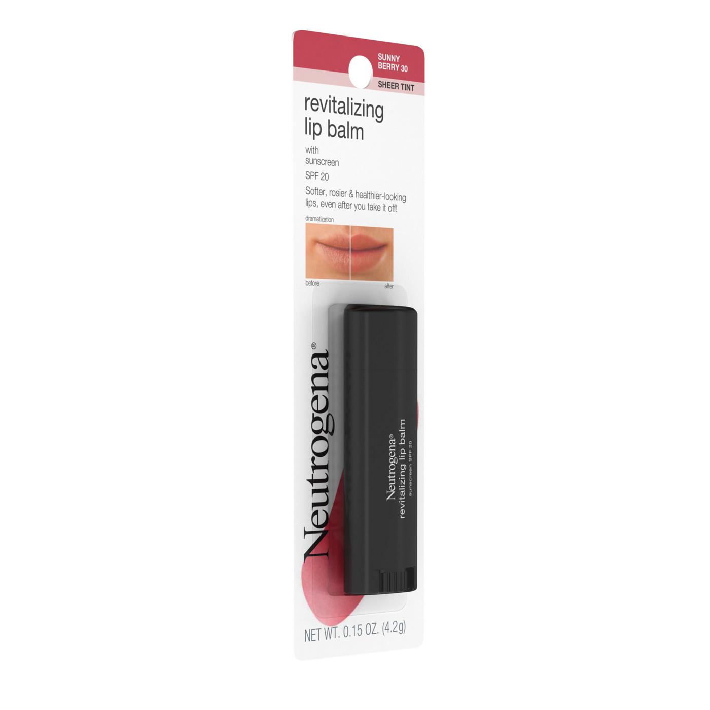Neutrogena Revitalizing SPF 20 Tinted Lip Balm - Sheer Sunny Berry; image 3 of 6