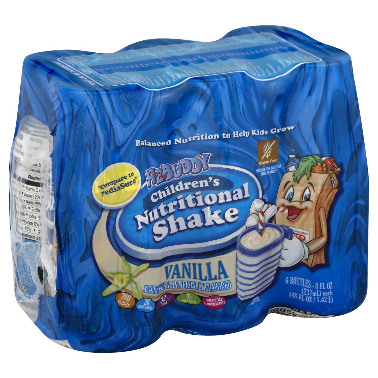 H-E-Buddy Children's Vanilla Nutritional Drink 6 PK - Shop Electrolytes ...