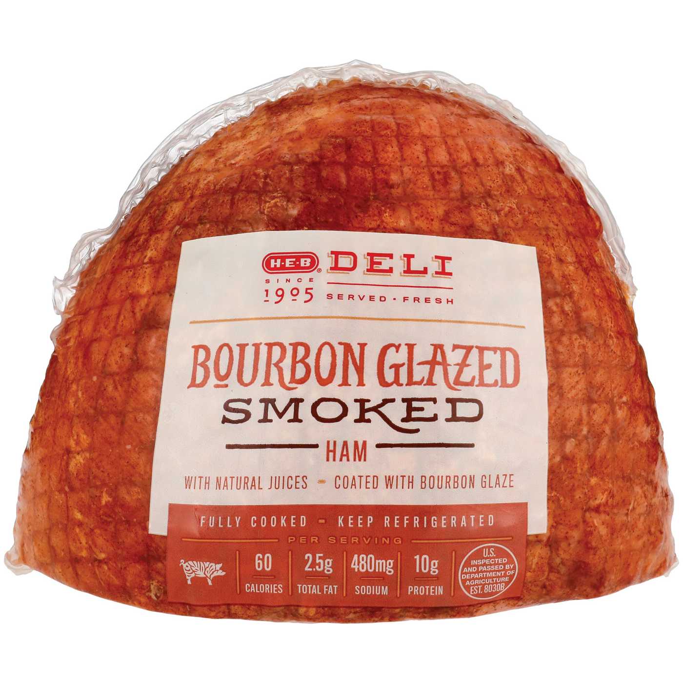 H-E-B Deli Bourbon Glazed Smoked Ham, Sliced; image 3 of 3