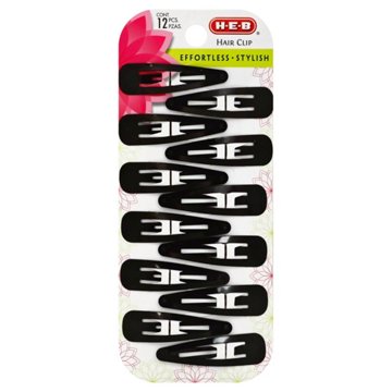 H-E-B Black Contour Clip, 12 ct