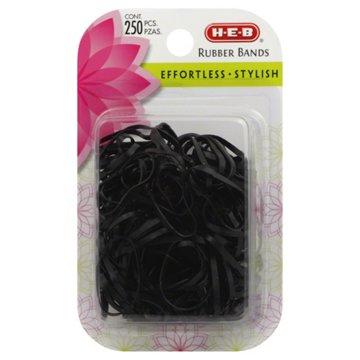 H-E-B Black Small Rubber Bands, 250 ct
