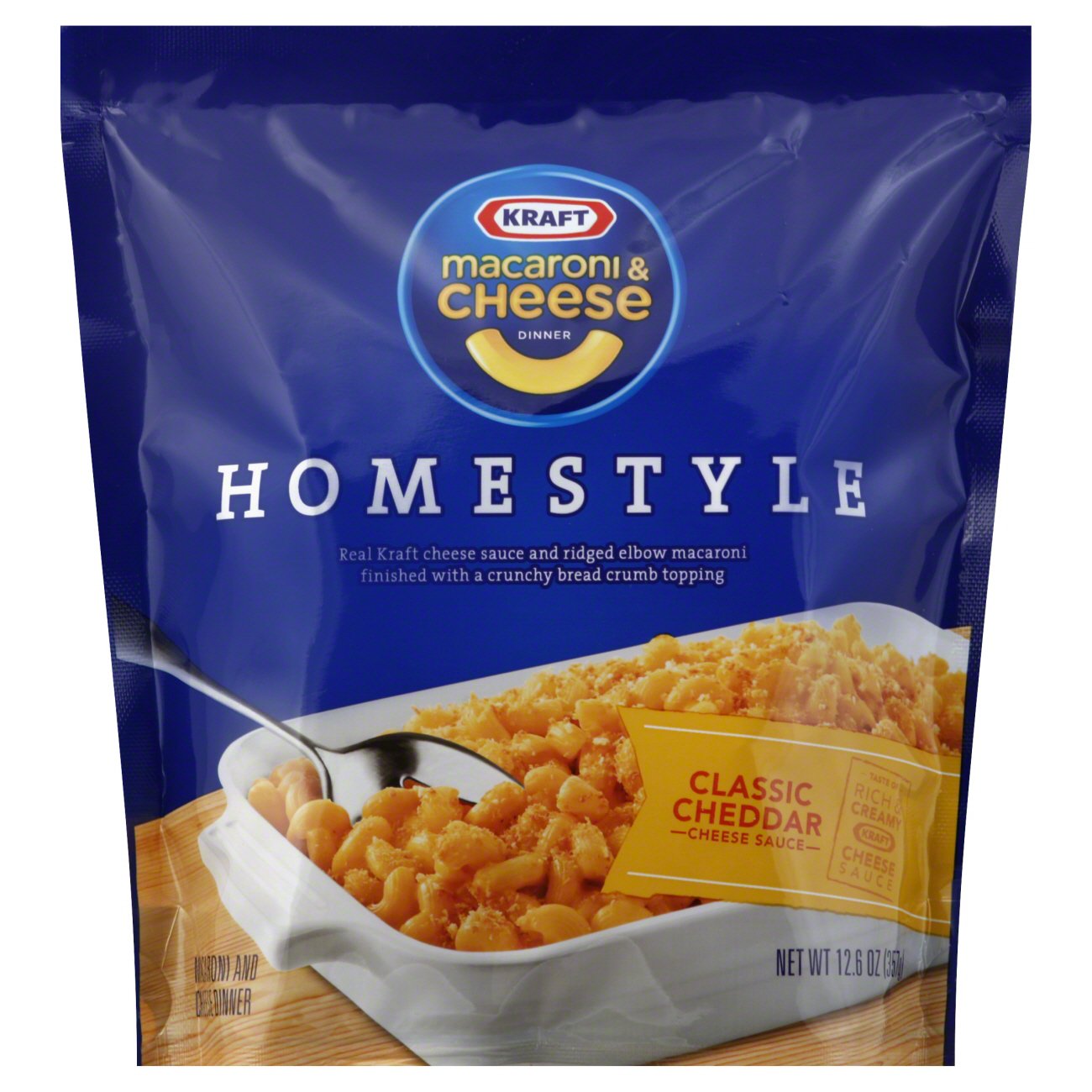 Kraft Homestyle Classic Cheddar Cheese Sauce Macaroni and Cheese Dinner