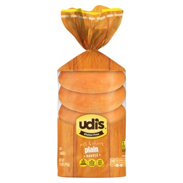 Udi's Gluten Free Plain Bagels, 5 ct