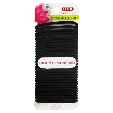 H-E-B Hair Elastics With Crimp, 30 CT