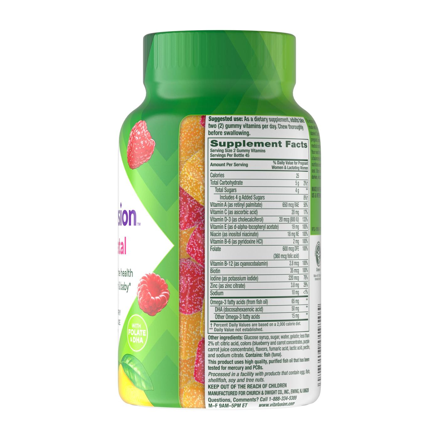 Vitafusion Prenatal DHA & Folic Acid Gummy Vitamins; image 2 of 6