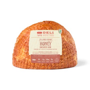 H-E-B Deli Lower Sodium Honey Ham, Custom Sliced, lb