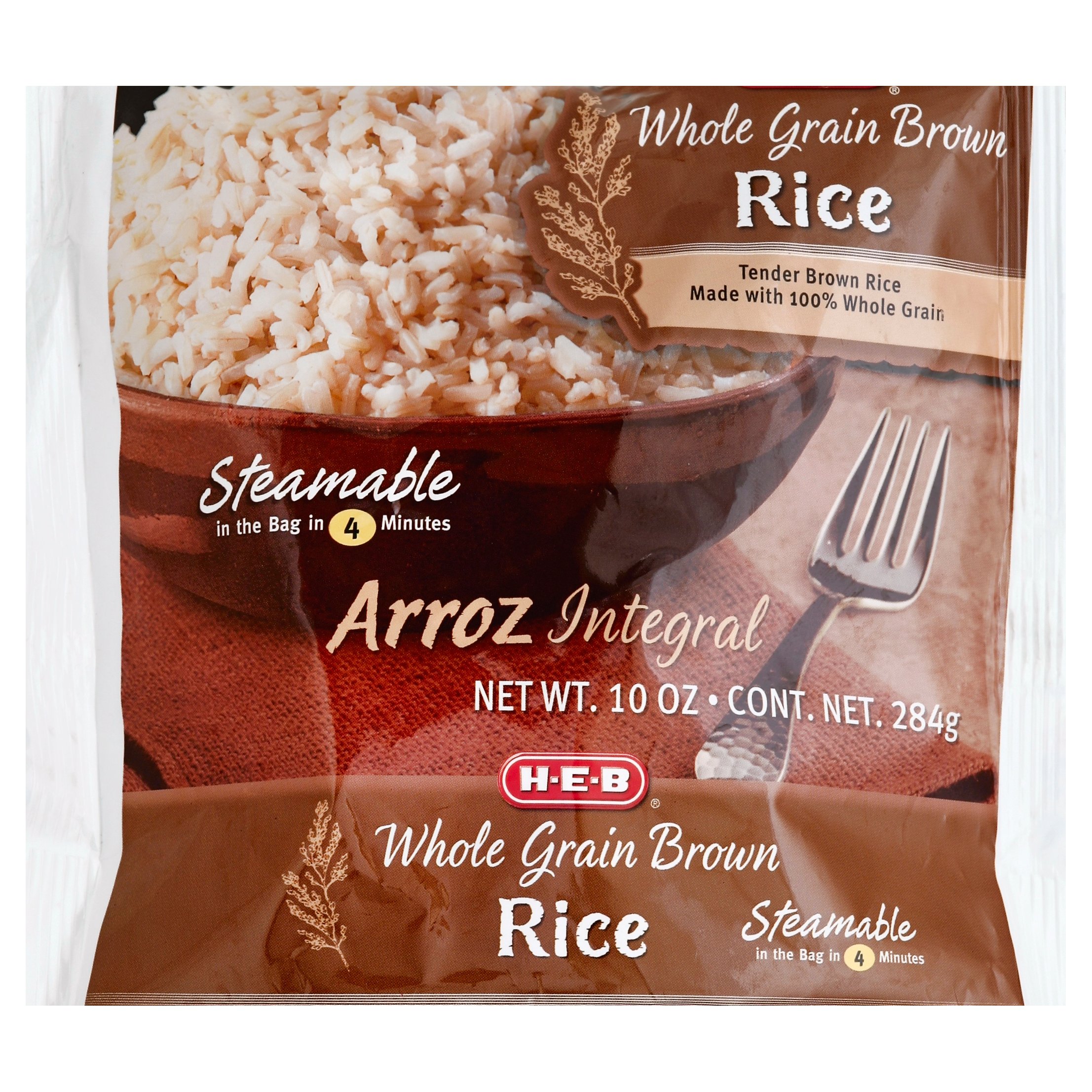 H-E-B Frozen Steamable Whole Grain Brown Rice - Shop Entrees & Sides At ...