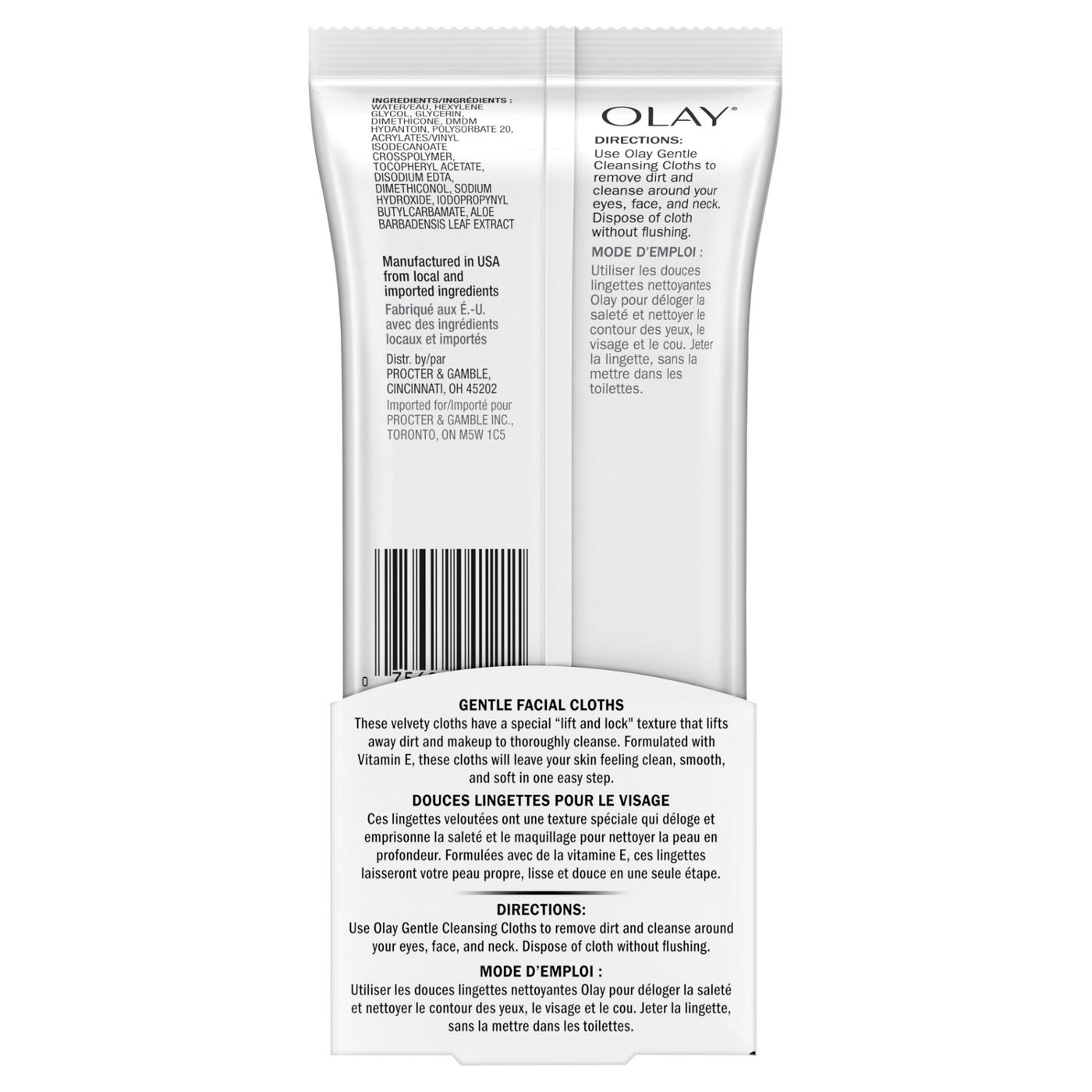 Olay Daily Gentle Clean Wet Cleansing Cloths; image 2 of 5