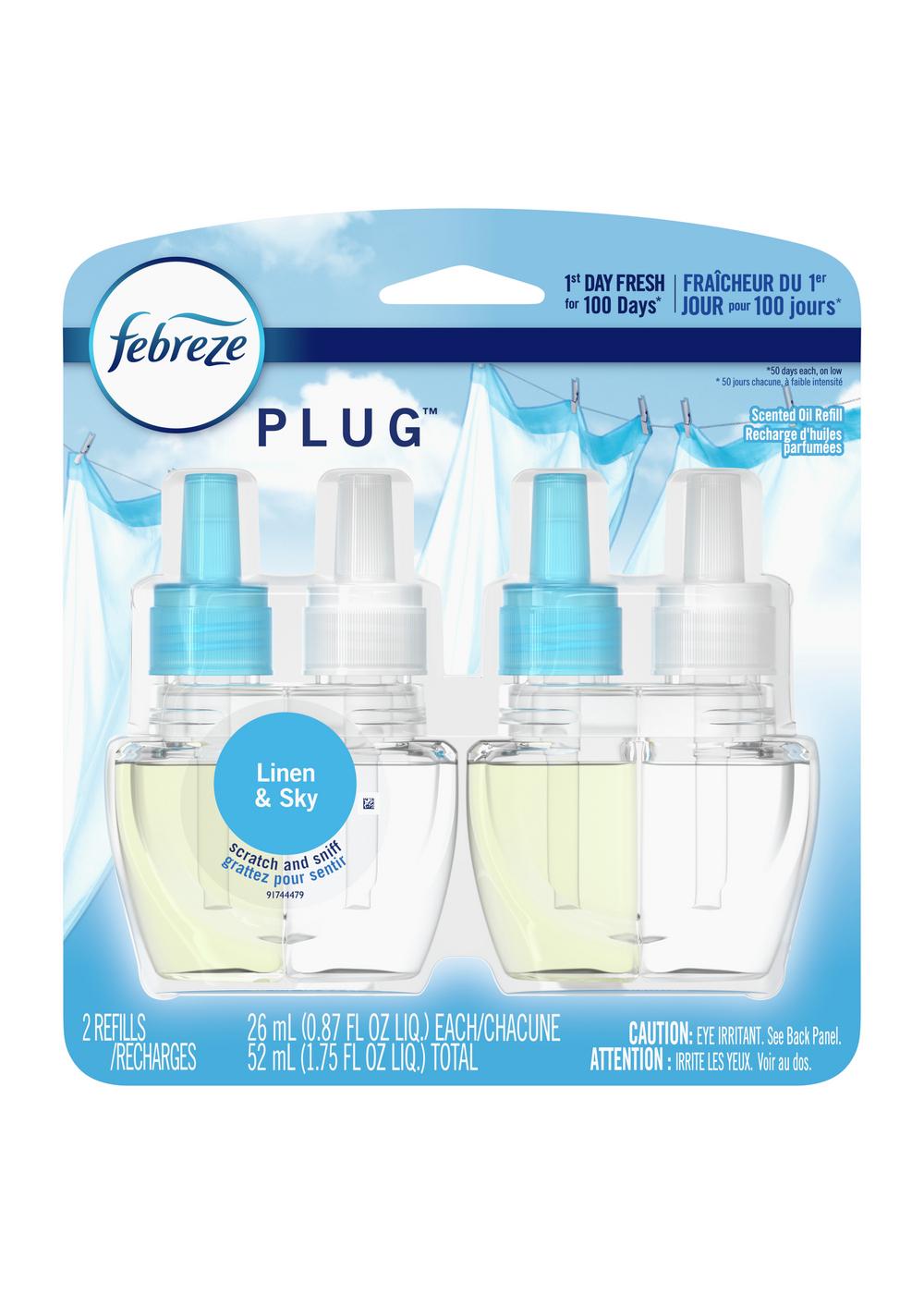 Febreze Plug Linen & Sky Scented Oil Refill; image 1 of 9