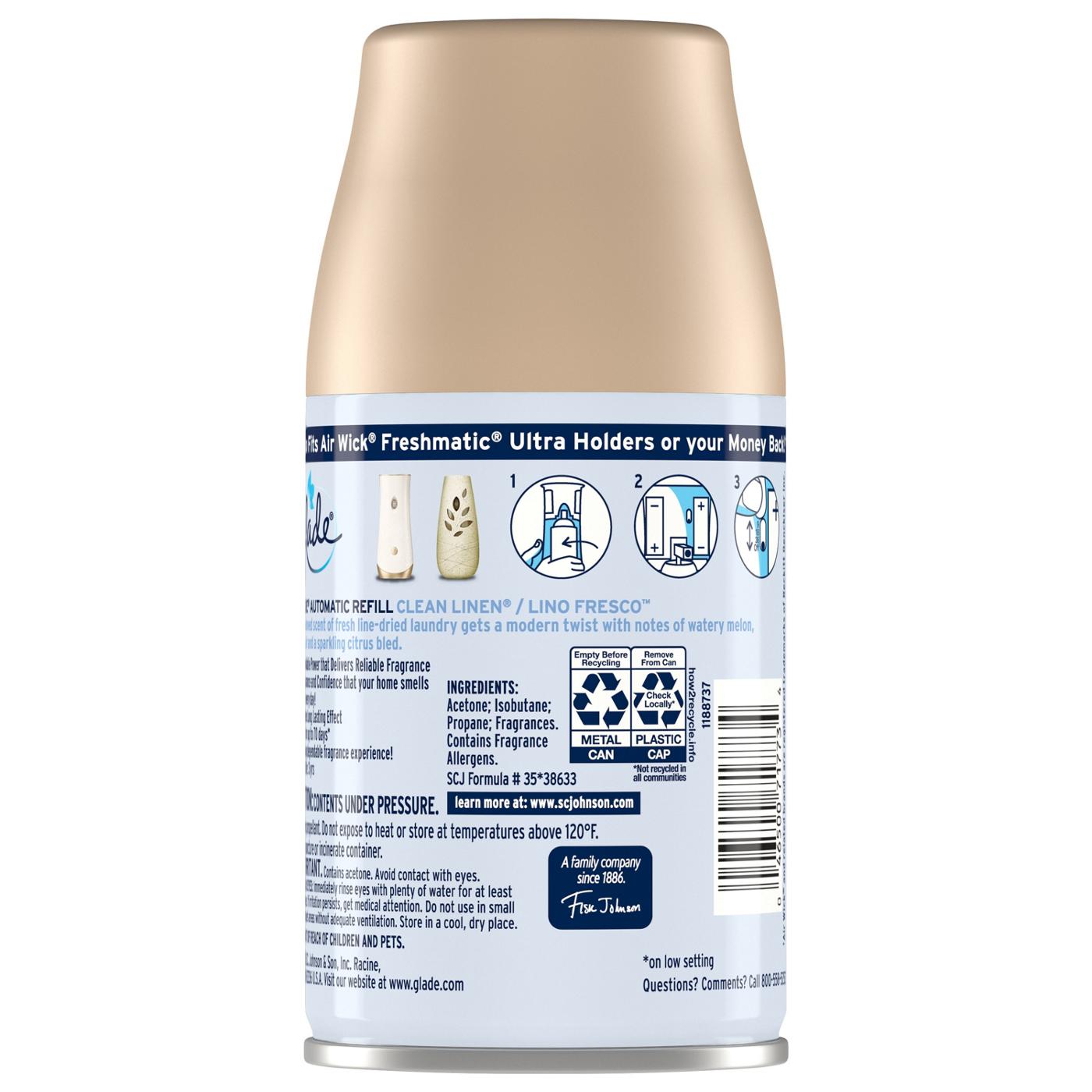 Glade Automatic Spray Refill, Air Freshener, Clean Linen; image 3 of 10