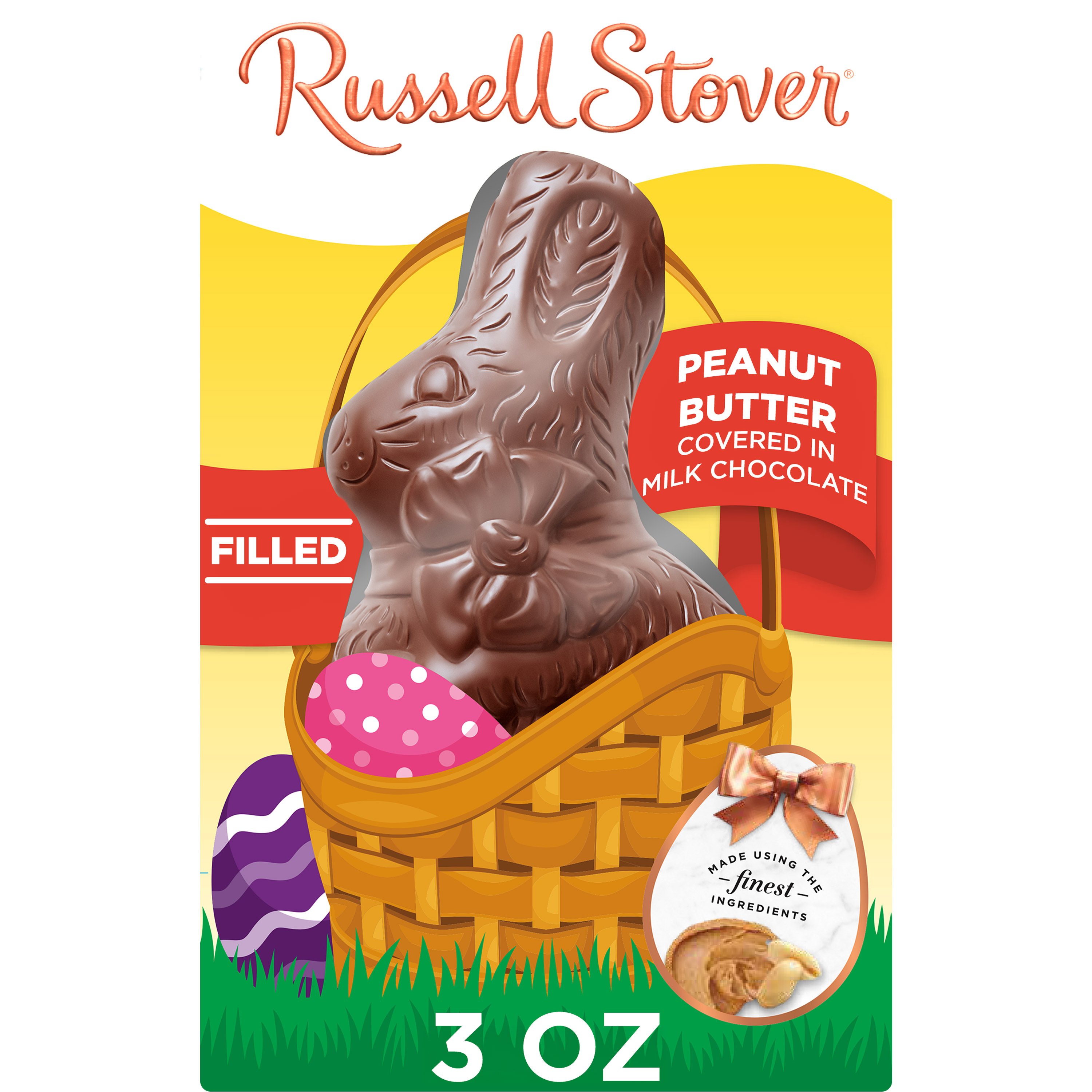 Russell Stover Peanut Butter Milk Chocolate Bunny Easter Candy Shop