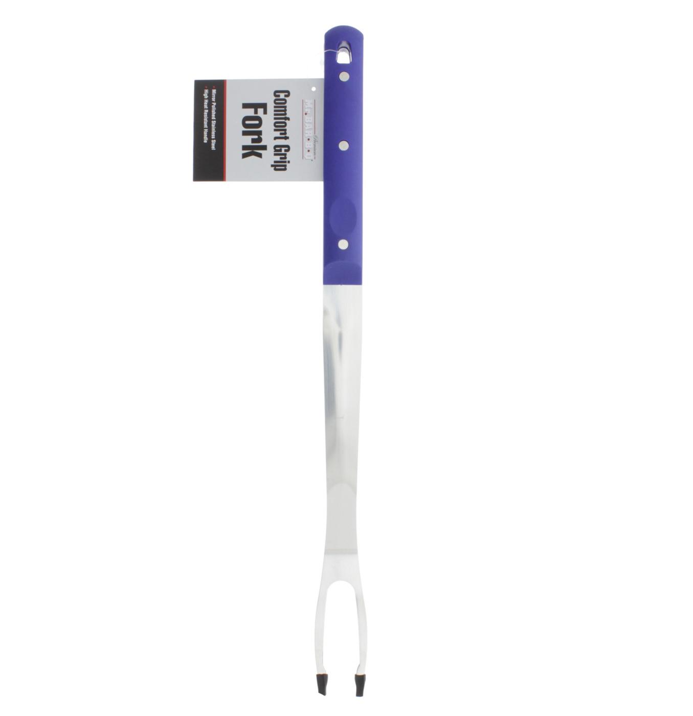 Mr. Bar-B-Q Comfort Grip Fork, Blue; image 1 of 3