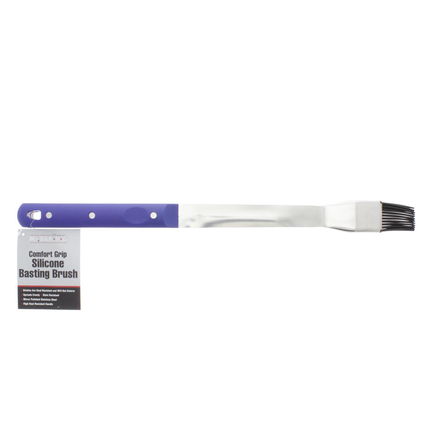 Mr. Bar-B-Q Comfort Grip Silicone Basting Brush, Blue; image 2 of 2