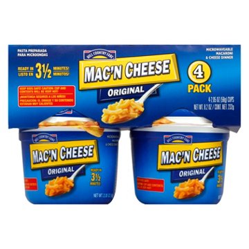 Hill Country Fare Original Mac'n Cheese Cups, 4 ct