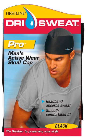 Dri Sweat Pro Men's Active Wear Black Skull Cap - Shop Dri Sweat