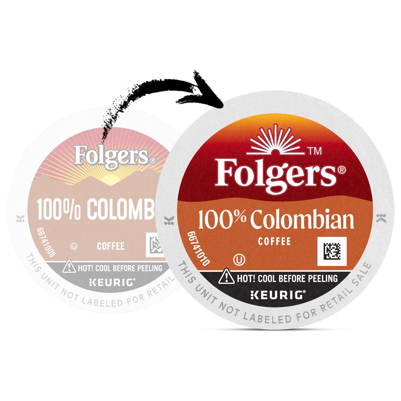 Folgers 100% Colombian Medium Roast Single Serve Coffee K Cups; image 5 of 6