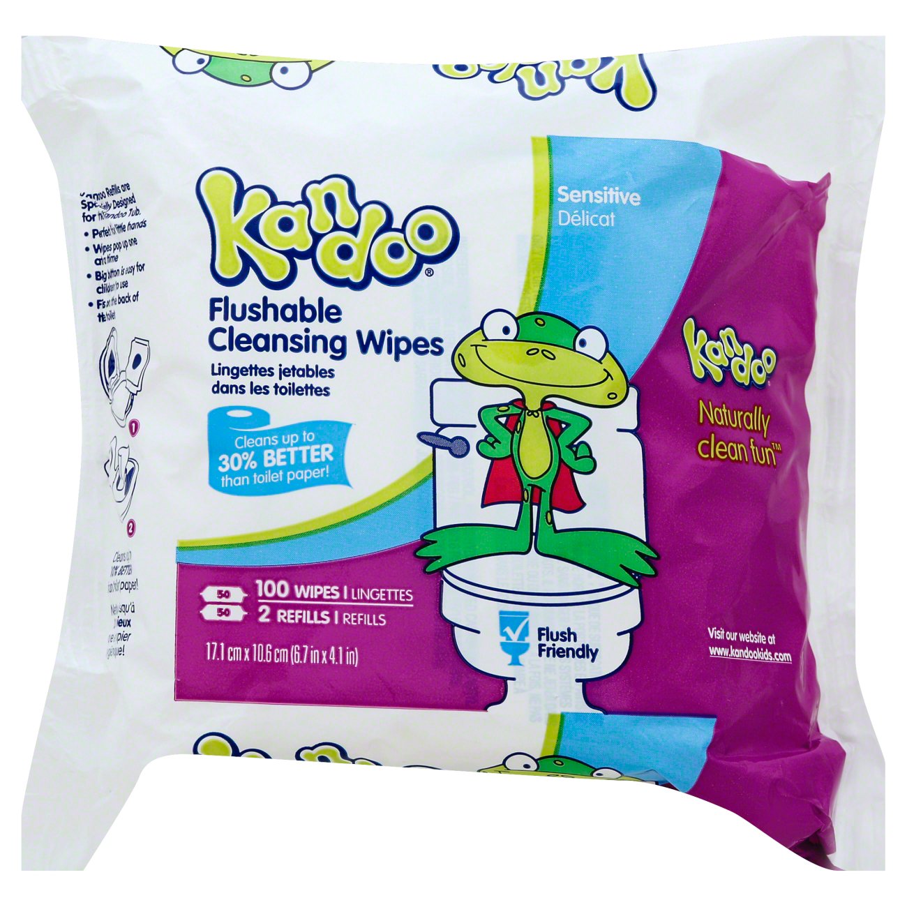 Pampers Kandoo Flushable Sensitive Delicat Unscented Wipes - Shop Baby