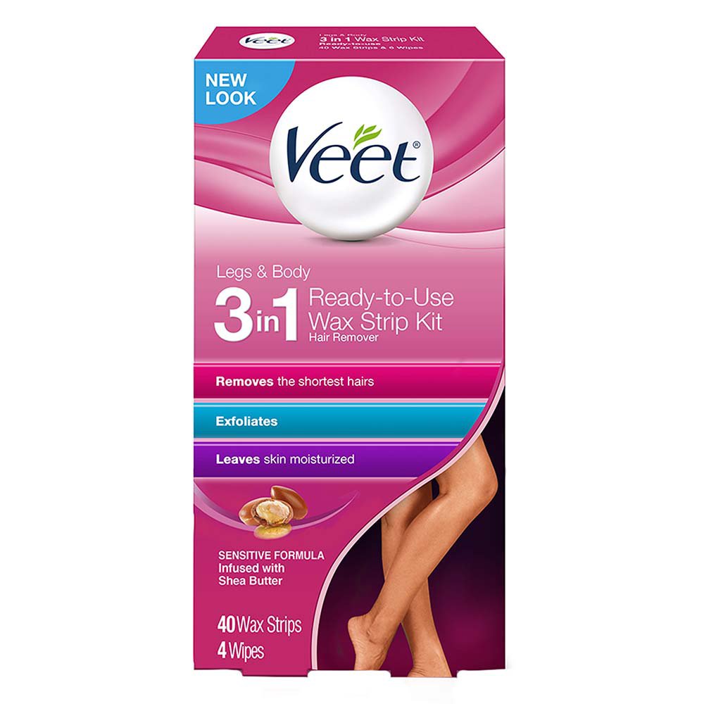 Veet Sensitive Formula With Almond Oil Ready To Use Wax Strips Hair Remover