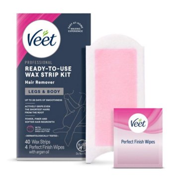 Veet Wax Strip Hair Remover Kit, 40 ct
