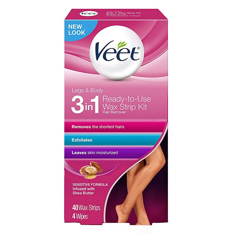 geboren buste levend Veet Sensitive Formula With Almond Oil Ready To Use Wax Strips Hair Remover  - Shop Bath & Skin Care at H-E-B