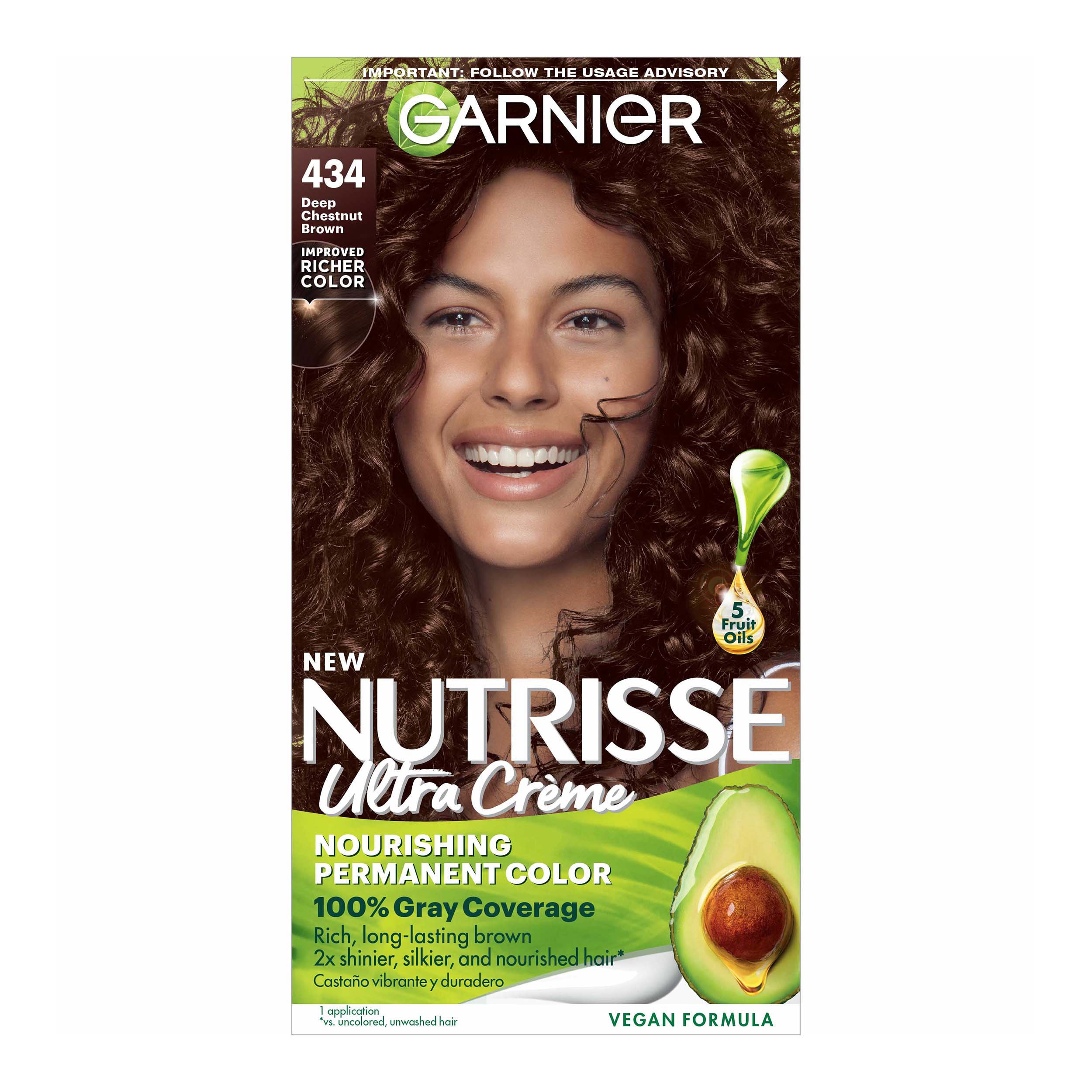 Garnier Nutrisse Nourishing Hair Color Creme - 434 Deep Chestnut Brown  (Chocolate Chestnut) - Shop Hair Color at H-E-B
