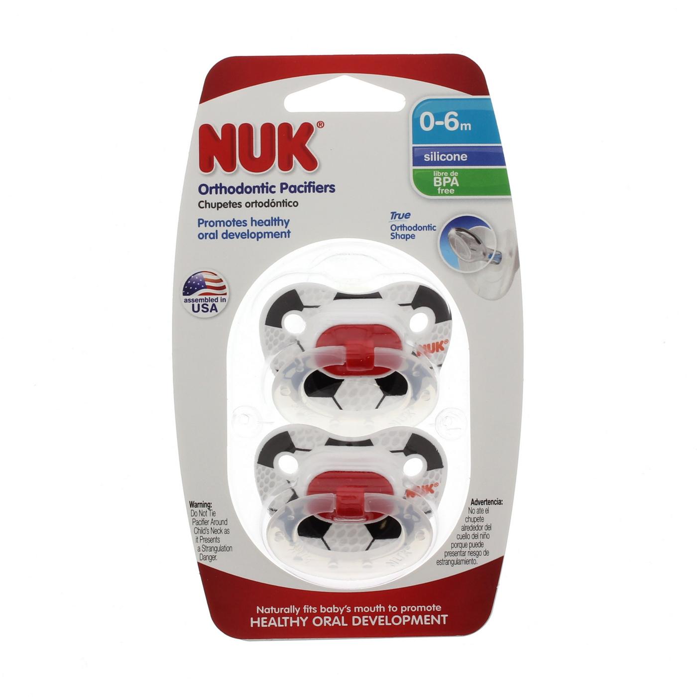 NUK Orthodontic Silicone Pacifier (0-6 Months), Assorted Colors; image 3 of 5