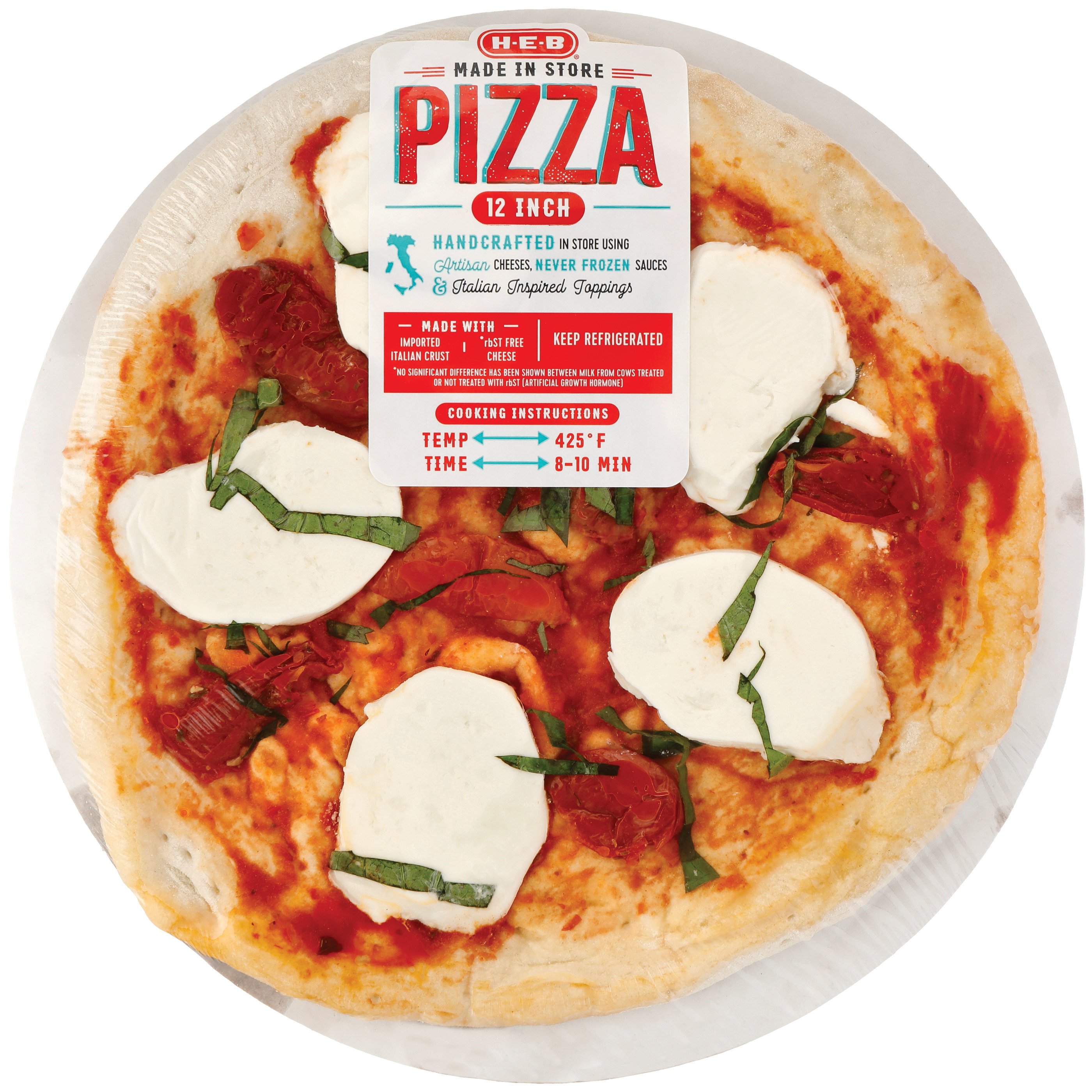 H-E-B Fresh Made in Store Margherita Pizza - Shop Pizza at H-E-B