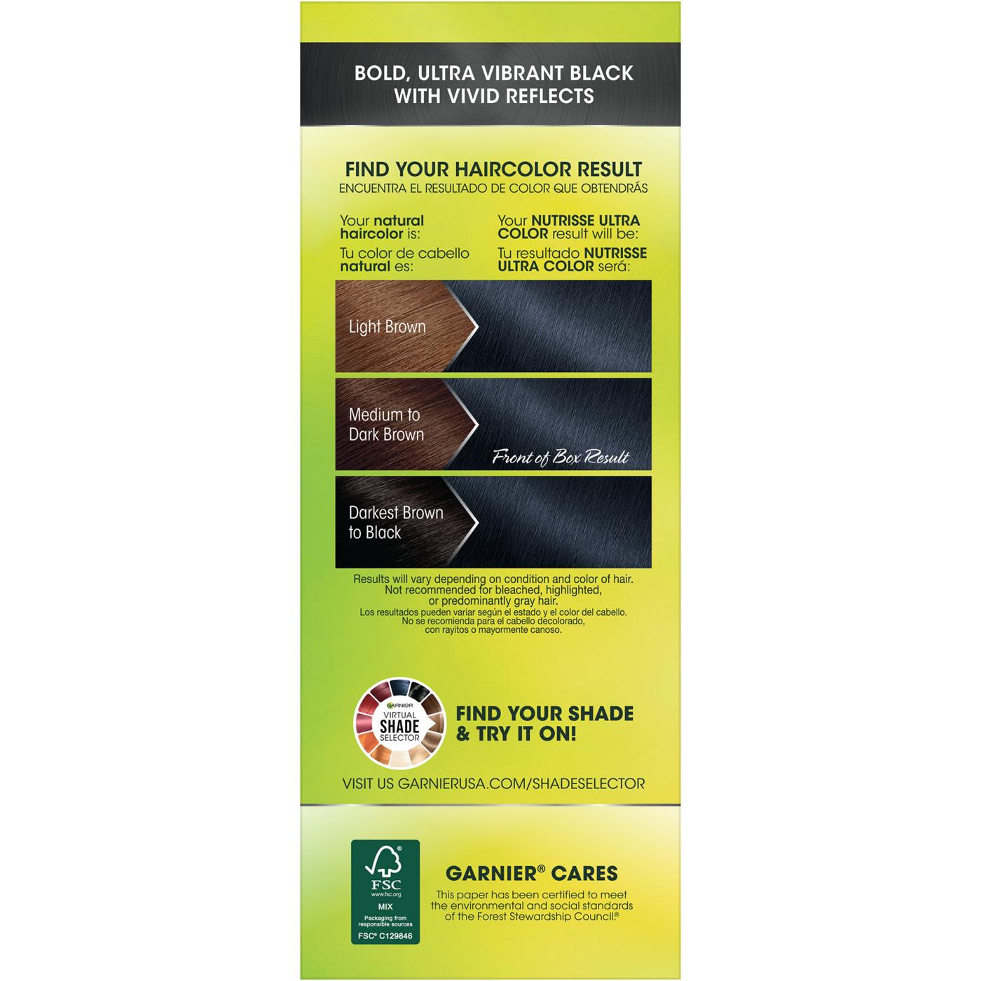 Garnier Nutrisse Ultra Color Nourishing Bold Permanent Hair Color Creme BL21 Blue Black; image 4 of 4