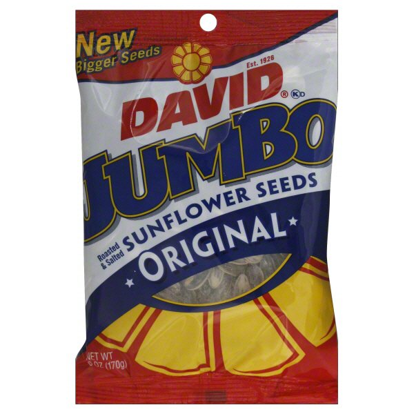 David Jumbo Roasted And Salted Original Sunflower Seeds - Shop Nuts ...