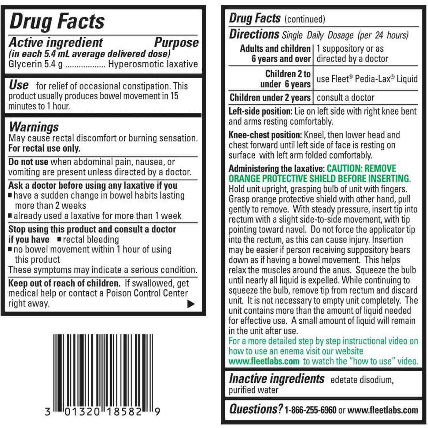 Fleet Liquid Glycerin Suppositories; image 4 of 5