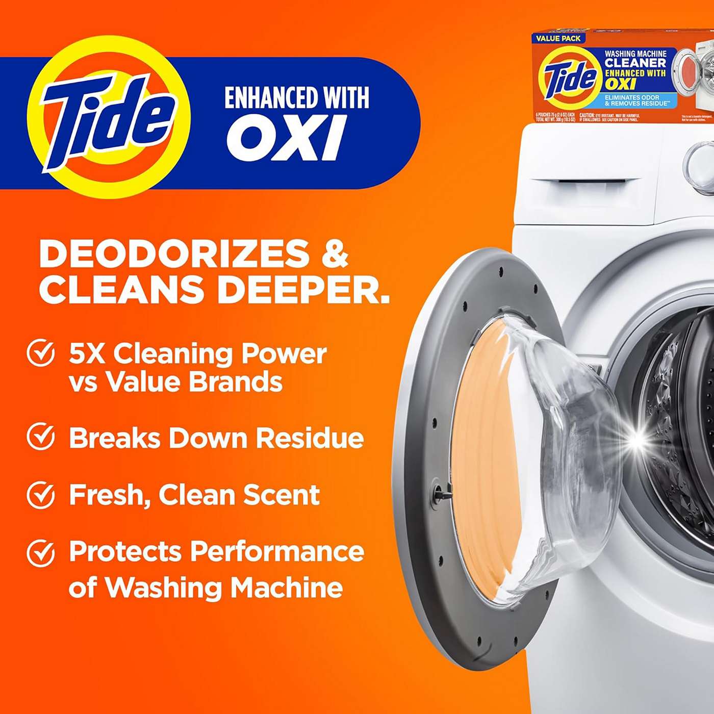 Tide HE Turbo Clean Washing Machine Cleaner with OXI - Fresh Clean; image 5 of 5