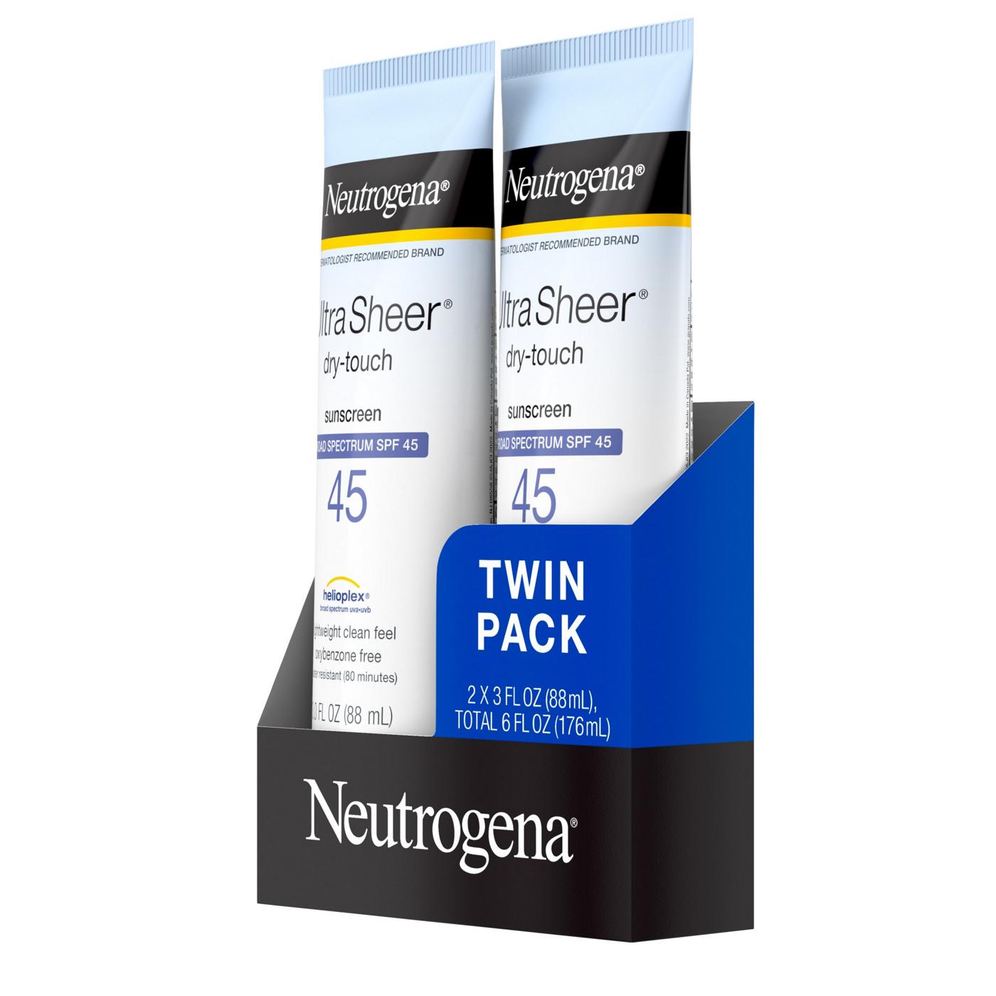 Neutrogena Ultra Sheer Dry-Touch Sunscreen Twin Pack - SPF 45; image 5 of 8