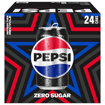 Pepsi Zero Sugar Cola Soda Soft Drink 24 pk Cans