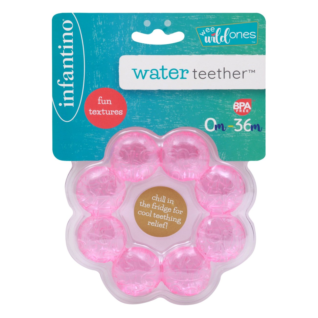 Infantino Water Filled Teether Pink Shop Teething at HEB