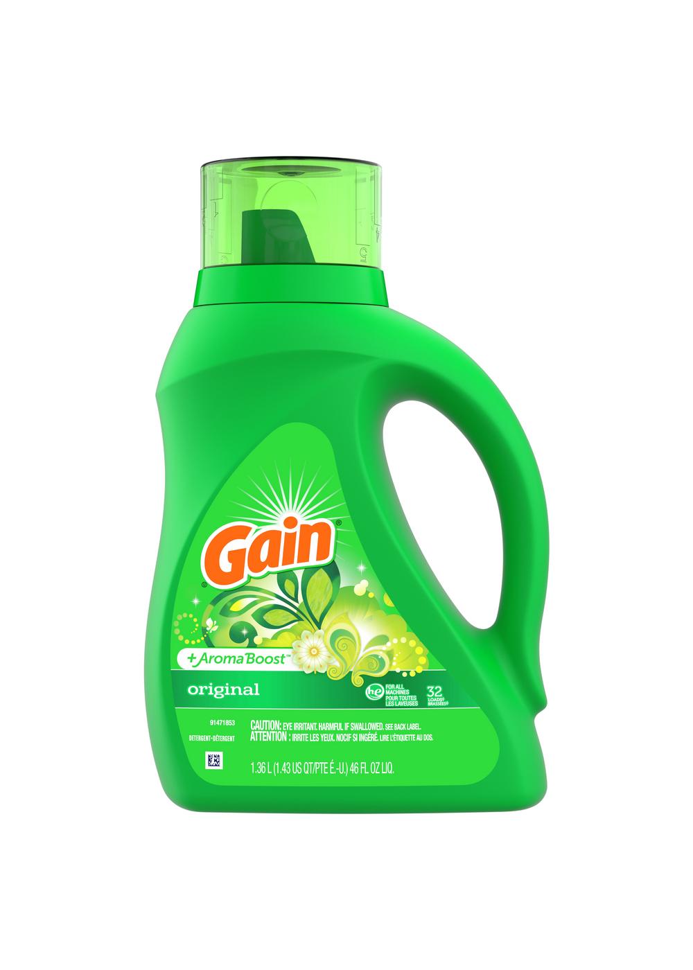 Gain + Aroma Boost HE Liquid Laundry Detergent, 32 Loads - Original; image 8 of 9