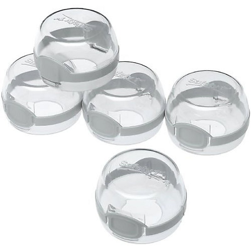 Safety 1st  Clear  Plastic  Stove Knob Covers  5 pk 