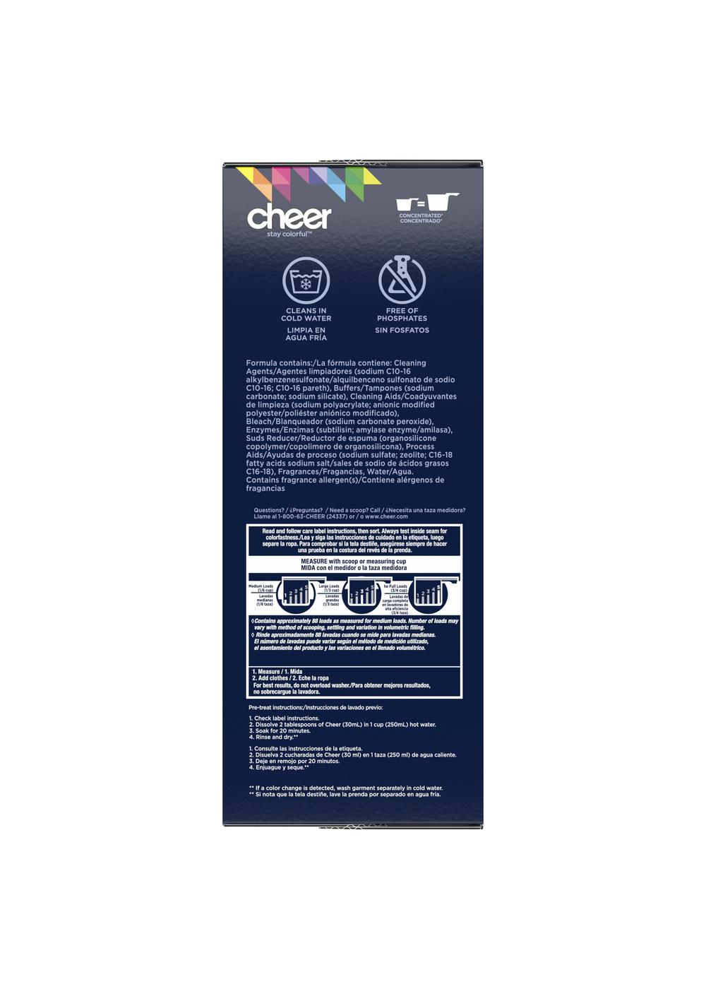 Cheer HE Powder Laundry Detergent, 88 Loads Fresh Clean Shop