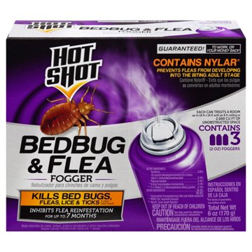 Hot Shot Bedbug & Flea Foggers, 3 Pk, 6 oz