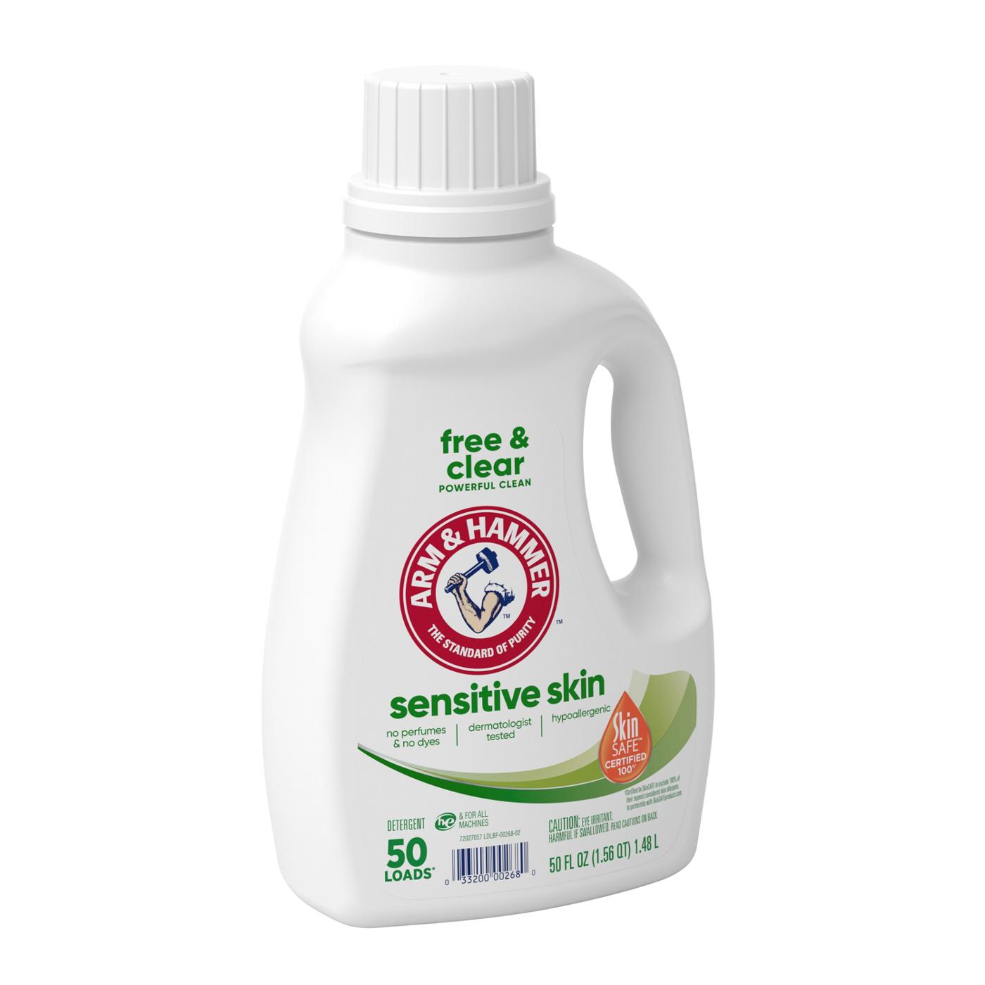 Arm & Hammer Free & Clear Sensitive Skin HE Liquid Laundry Detergent, 50 Loads; image 2 of 4