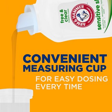 Arm & Hammer Free & Clear Sensitive Skin HE Liquid Laundry Detergent, 50 Loads