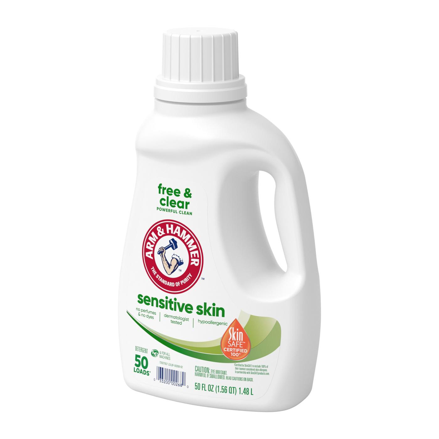 Arm & Hammer Free & Clear Sensitive Skin HE Liquid Laundry Detergent, 50 Loads; image 4 of 4