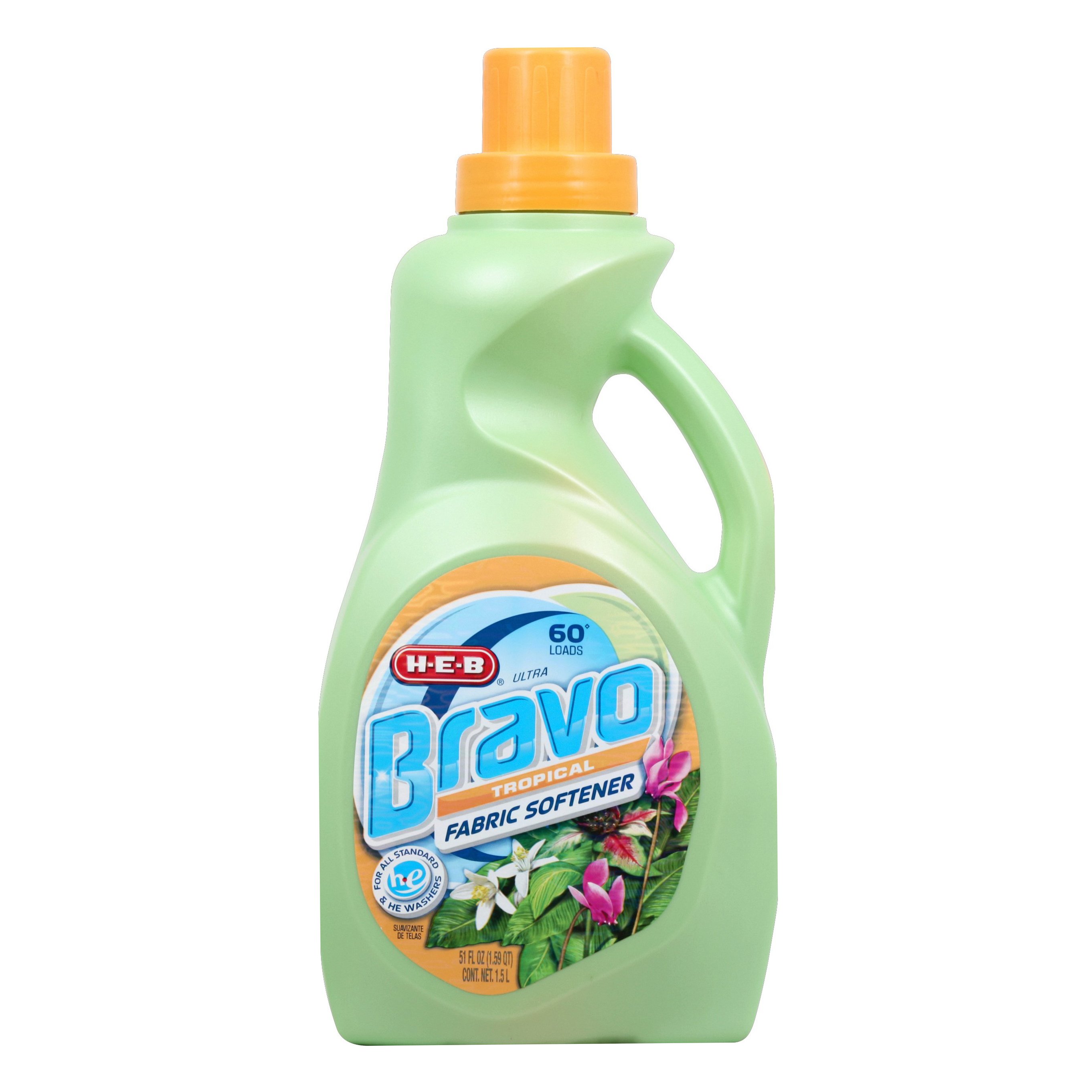 H E B Bravo Tropical Liquid Fabric Softener 60 Loads Shop Laundry At H E B