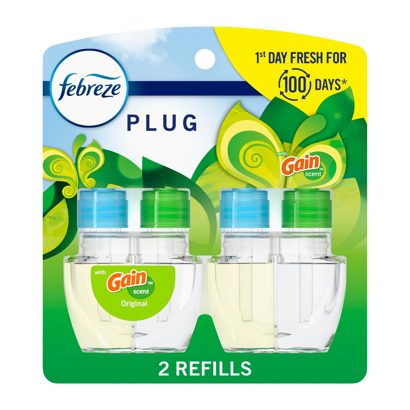 Febreze Plug In Air Freshener Odor-Fighting Scented Oil Refill Gain Scent; image 1 of 10