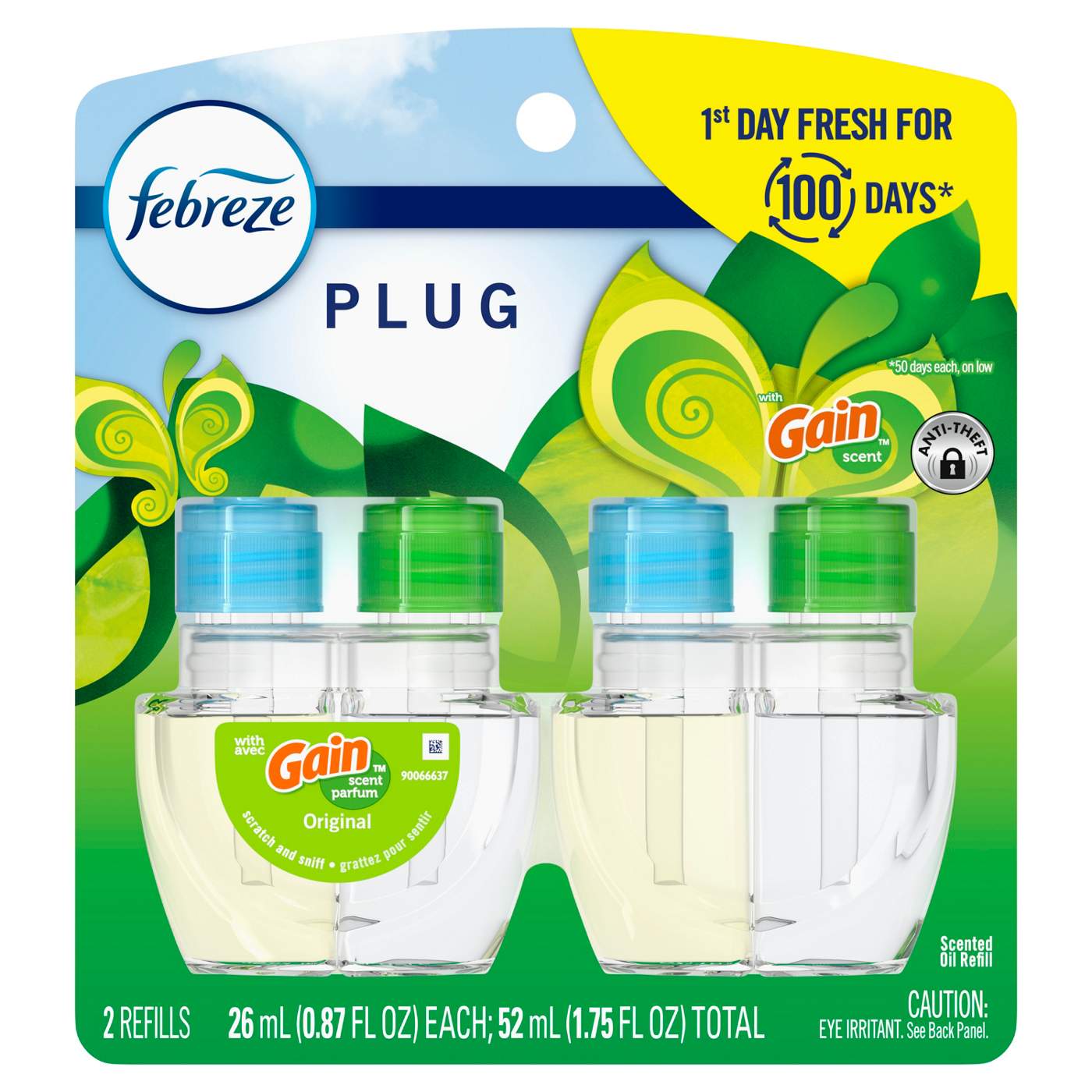 Febreze Plug In Air Freshener Odor-Fighting Scented Oil Refill Gain Scent; image 9 of 10