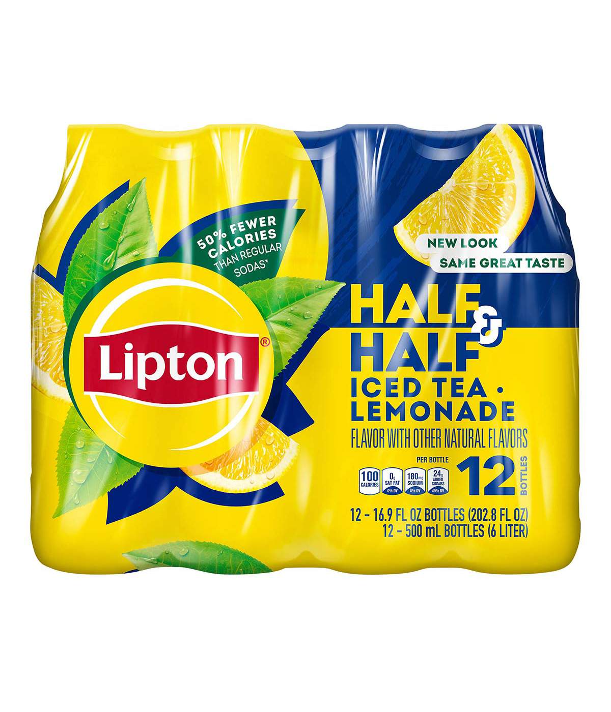 Lipton Half & Half Iced Tea with Lemonade 16.9 oz Bottles - Shop Tea at  H-E-B