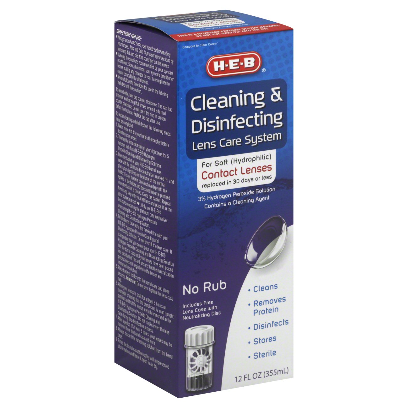HEB Cleaning and Disinfecting Lens Care System Shop Contact Lens