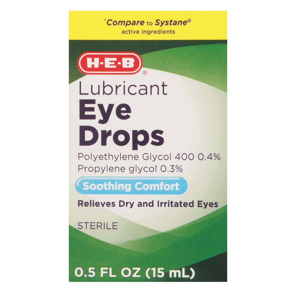 HEB Lubricant Soothing Comfort Eye Drops Shop Eye Drops