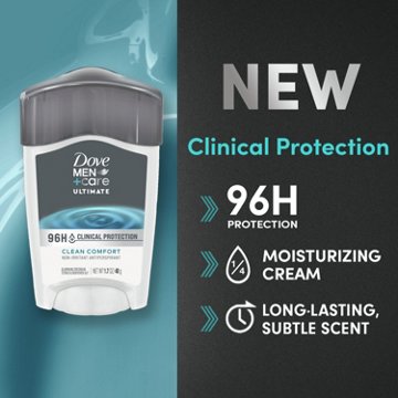 Dove Men+Care Ultimate Clinical Protection Antiperspirant Deodorant - Clean Comfort