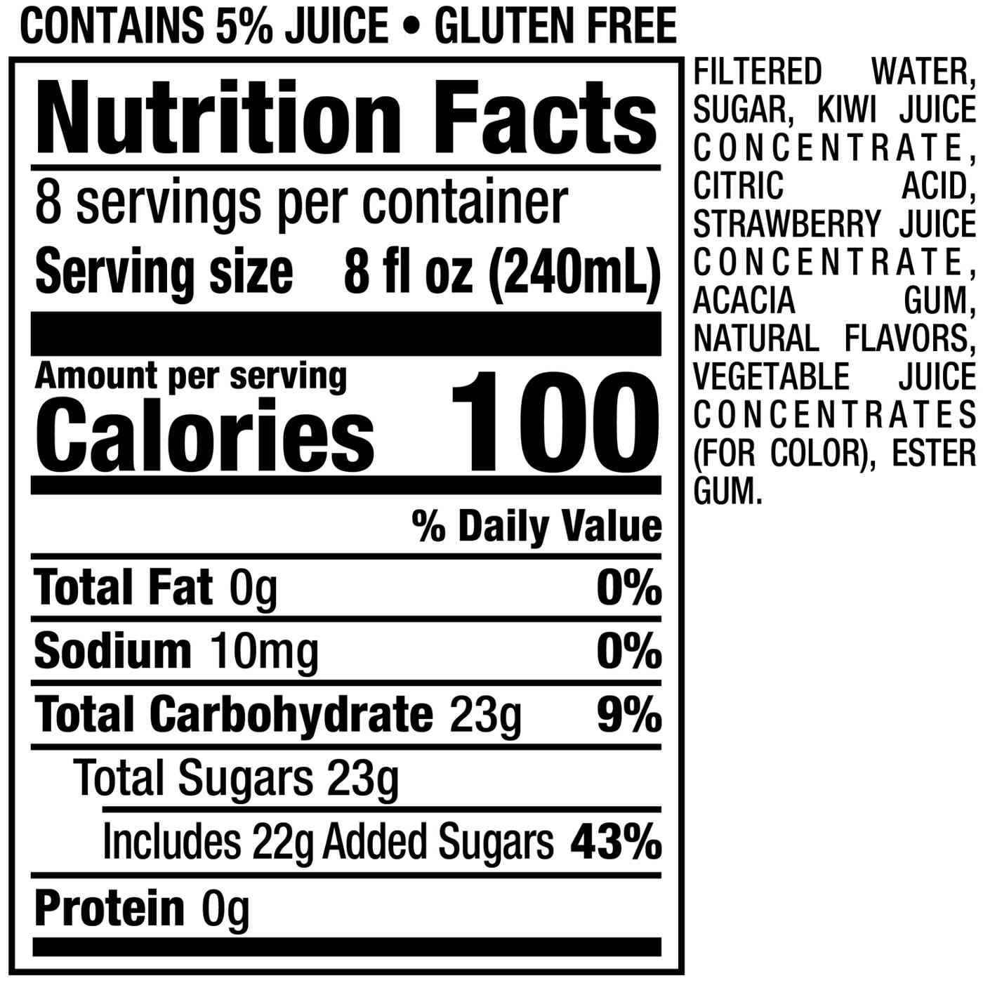 Snapple Kiwi Strawberry Juice Drink; image 2 of 3